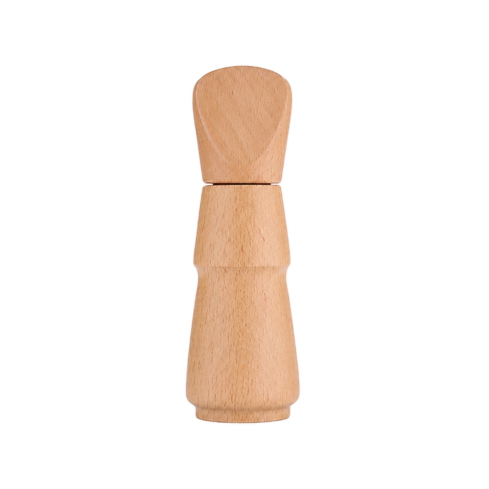 Sculpted wooden pepper mill