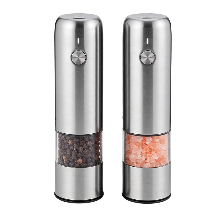 Mini rechargeable pepper grinder set
